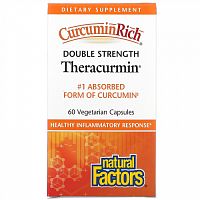 Natural Factors, CurcuminRich, Theracurmin двойной силы, 60 растительных капсул