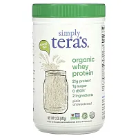 Simply Tera&#x27;s, Organic Whey Protein, Plain Unsweetened, 12 oz (340 g)