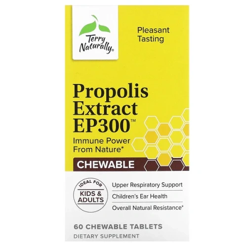 Terry Naturally, Propolis Extract EP 300, 60 Chewable Tablets