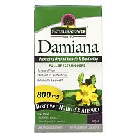 Nature's Answer, Damiana, 90 вегетарианских капсул