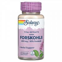 Solaray, Ayurvedic Herbs, Super Forskohlii, 400 mg, 60 Vegetarian Capsules