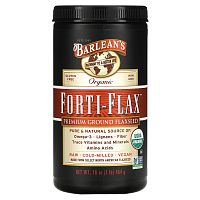 Barlean's, Органический Forti-Flax, молотое льняное семя высшего качества, 16 унций (454 г)