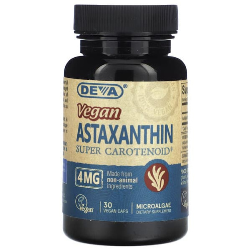 Deva, Vegan, Astaxanthin, 4 mg, 30 Vegan Caps