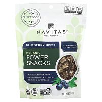 Navitas Organics, Organic Power Snacks, черника, конопля, 227 г (8 унций)