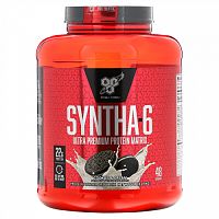 BSN, Syntha-6, заменитель пищи / добавка, печенье и сливки, 5,04 фунта (2,29 кг)