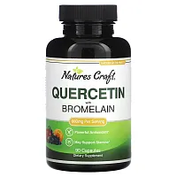 Nature&#x27;s Craft, Quercetin With Bromelain, 600 mg, 90 Capsules