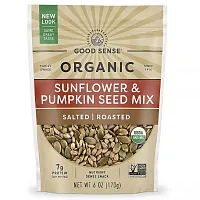 Good Sense, Organic Sunflower &amp; Pumpkin Seed Mix, Salted, Roasted, 6 oz (170 g)