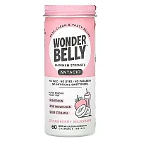 Wonderbelly, Antacid, Strawberry Milkshake, 60 Chewable Tablets