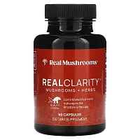 Real Mushrooms, RealClarity, Mushrooms + Herbs, 60 Capsules