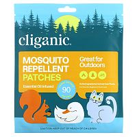 Cliganic, Патчи от комаров, с эфирным маслом, 90 шт.