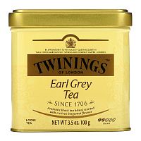 Twinings, Earl Grey, листовой чай, 100 г (3,53 унции)