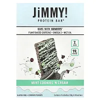 JiMMY!, Bars with Benefits, Protein Bar, Mint Cookies &#x27;N Cream, 4 Bars, 2.05 oz (58 g) Each