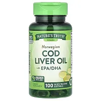 Nature&#x27;s Truth, Norwegian Cod Liver Oil with EPA/DHA, 100 Quick Release Softgels