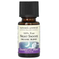 Nature&#x27;s Answer, 100% Pure Organic Essential Oil Blend, Night Snooze, 0.5 fl oz (15 ml)