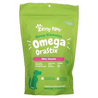 Zesty Paws, Hemp Elements, Omega NutraStix для собак, для всех возрастов, перечная мята, 340 г (12 унций)