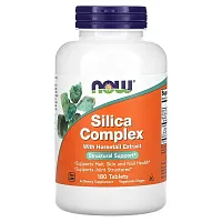 NOW Foods, Silica Complex with Horsetail Extract, 180 Tablets