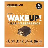 Jesse&#x27;s WAKEUP!, Rice Crisp Bars, Dark Chocolate, 6 Pack, 1.13 oz (32 g)