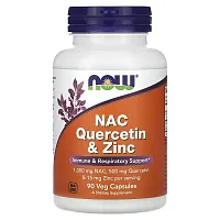 NOW Foods, NAC Quercetin &amp; Zinc, 90 Veg Capsules