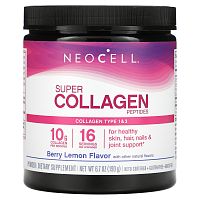 Neocell, Super Collagen Type 1 & 3, Berry Lemon, 6,600 mg, 6.7 oz (190 g)