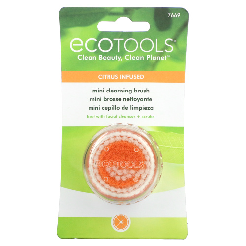 EcoTools, Очищающая мини-щетка, со вкусом цитрусовых, 1 шт. фото 2