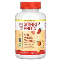 SmartyPants, Kids Multi &amp; Omegas, Lemon, Orange, and Strawberry Banana, 120 Gummies