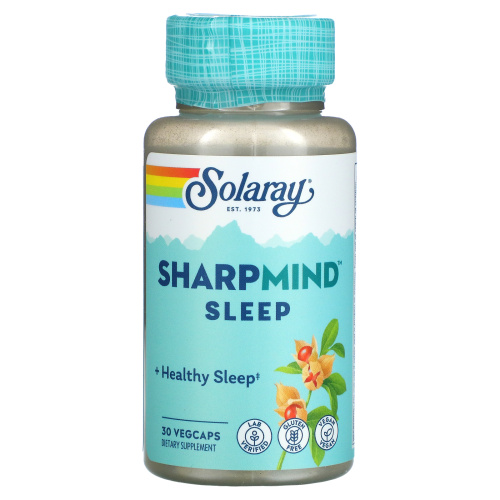 Solaray, SharpMind Sleep`` 30 растительных капсул фото 3