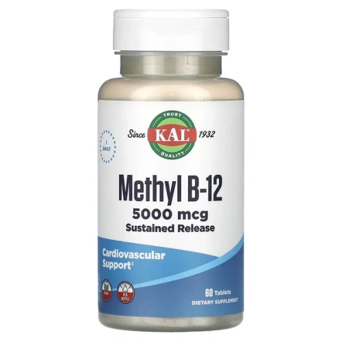 KAL, Methyl B-12, 5,000 mcg, 60 Tablets