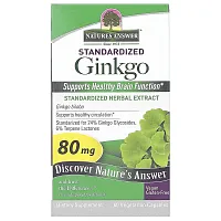 Nature&#x27;s Answer, Standardized Ginkgo, 80 mg , 60 Vegetarian Capsules