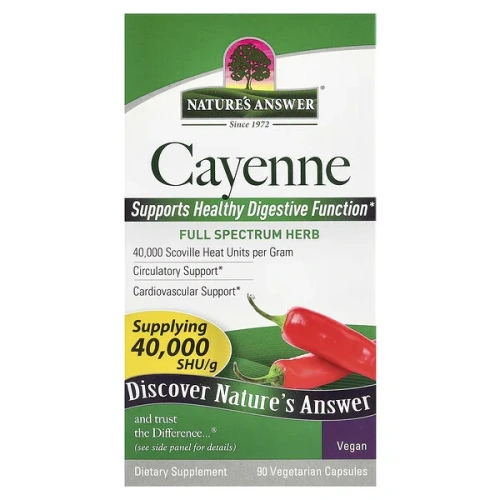 Nature&#x27;s Answer, Cayenne, 90 Vegetarian Capsules