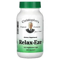 Christopher&#x27;s Original Formulas, Relax-Eze, 440 mg, 100 Vegetarian Caps