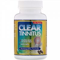 Clear Products, Clear Tinnitus, средство от звона в ушах, 60 капсул