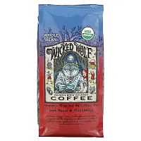 Raven's Brew Coffee, Wicked Wolf Coffee, органический, цельные зерна, темная обжарка,  340 г (12 унций)