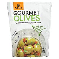 Gaea, Gourmet Olives, собранные вручную маринованные оливки, 120 г (4,2 унции)