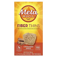 Metamucil, Fiber Thins, Cinnamon Spice, 12 Packets, 0.77 oz (22 g) Each