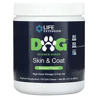 Life Extension, Dog, Skin &amp; Coat, Salmon, 90 Soft Chews, 12.7 oz (360 g)