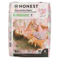 The Honest Company, Honest, подгузники, размер 6, от 35 кг, роза, 18 подгузников