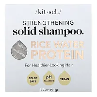 Kitsch, Strengthening  Solid Shampoo Bar,  Rice Water Protein, White Tea &amp; Mandarin, 1 Bar, 3.2 oz (91 g)