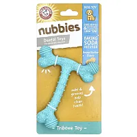 Arm &amp; Hammer, Nubbies, Dental Toys for Moderate Chewers, Tribone, Peanut Butter, 1 Toy