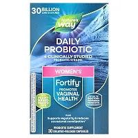 Nature&#x27;s Way, Fortify, Women&#x27;s Probiotic + Prebiotics, Everyday Care, 30 Billion, 30 Delayed-Release Capsules