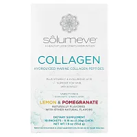 Solumeve, Marine Collagen Peptides Plus Vitamin C and Hyaluronic Acid, Lemon and Pomegranate Variety Pack, 10 Packets, 0.19 oz (5.38 g) Each