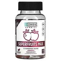 Zhou Nutrition, Superfruits Max, Watermelon, 60 Vegan Gummies