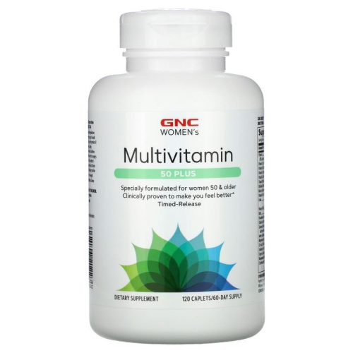 GNC, Multivitamin, 50 Plus, 120 Caplets фото 3