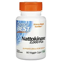 Doctor&#x27;s Best, Nattokinase, 2,000 FUs, 90 Veggie Caps