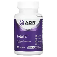 Advanced Orthomolecular Research AOR, Total E, 60 Softgels