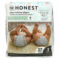 The Honest Company, Honest Diapers, размер 3, 16–28 фунтов, Space Travel, 27 подгузников