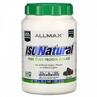 ALLMAX, IsoNatural, 100% ультра-чистый натуральный изолят сывороточного белка, шоколадный, 2 фунтов (907 г)