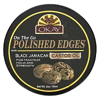 Okay Pure Naturals, Polished Edges With Black Jamaican Castor Oil, 2 oz (59 ml)