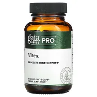 Gaia Herbs Professional Solutions, Pro, Vitex, Progesterone Support, 60 Liquid Phyto-Caps