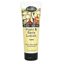 Shikai, Moisturizing Hand &amp; Body Lotion, Vanilla, 8 fl oz (238 ml)