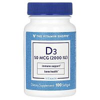 The Vitamin Shoppe, Vitamin D3, 50 mcg (2,000 IU), 100 Softgels